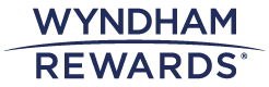 Wyndham Rewards logo on footer section. Link to external website.