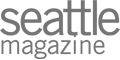 This image shows the logo for "Seattle Magazine" with the words "seattle magazine" in a stylized font.